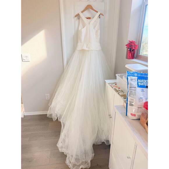 Amsale Wedding Dress Miller Spring 2018 Collection Bridal Size 12 - Picture 8 of 11